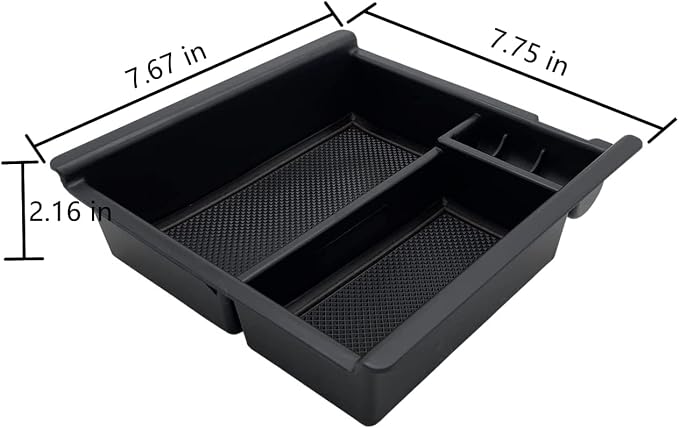 Compatible with Toyota Tacoma Accessories Center Console Tray Organizer Armrest Box Secondary Storage Fits for Tacoma 2023 2022 2021 2020 2019 2018 2017 2016 (Black)