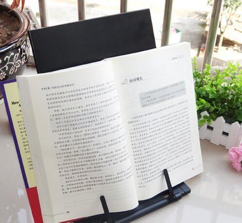 Metal Desktop Document Holder Cookbook Documents Stand and Textbook Holder for Typing Reading with 7 Adjustable Positions