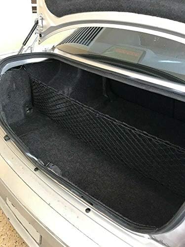 Rear Trunk Organizer Cargo Net for Chrysler 300 2005-2010– Envelope Style Cargo Net for Sedan - Premium Mesh Elastic Car Trunk Organizer Vehicle Carrier Storage – Compatible with 300