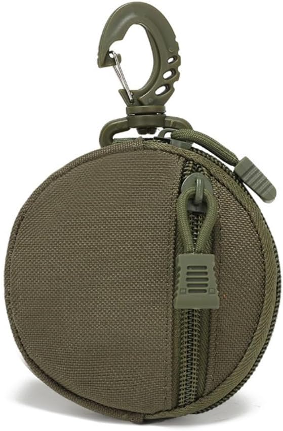 Tactical EDC Pouch, Waterproof Mini MOLLE Key Wallet, Round Outdoor Attachment Bag