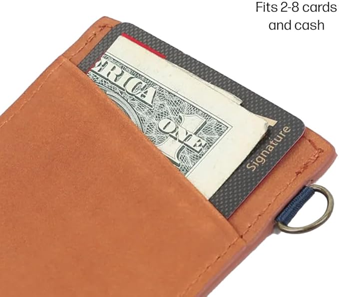 Thread Wallets Ultra Slim Minimalist Leather Card Holder Wallet (Emmeline)