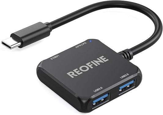 USB C Hub 4 Ports Multiple USB 3.0 Hub Splitter Portable USB Adapter Mini Multiport Expander for Desktop, Laptop, Gaming Console, Flash Drive, HDD, Printer, PC, Keyboards