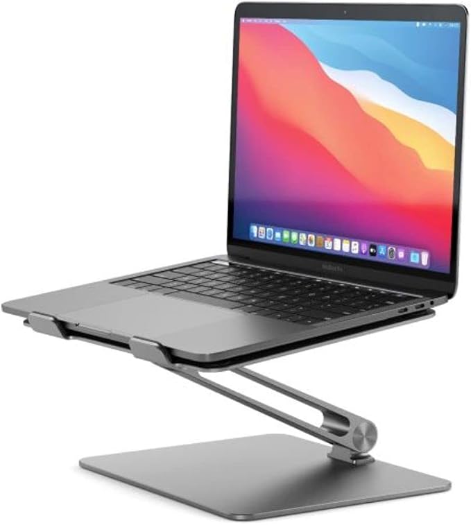 ALOGIC Elite Adjustable Laptop Stand, Ergonomic Riser Aluminium Design, Portable and Sturdy, Compatible with MacBook Pro, MacBook Air, Dell XPS, Chromebook and More.