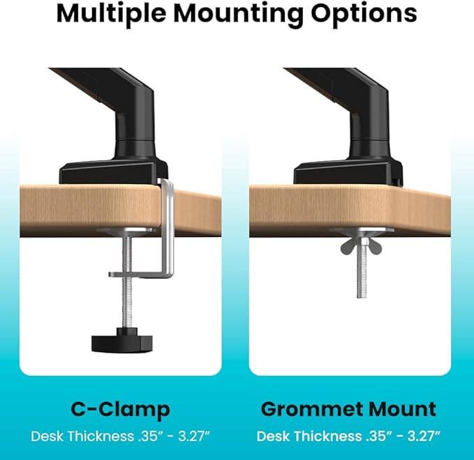 MotionArc??Single Balanced Monitor Arms | Effortless Adjustment | Internal Spring Mechanism | Outstanding Flexibility | 180 Degree Rotation | Fit Screen Size 17" - 32" | Computer Display Arm | Black