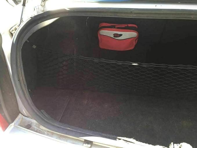 Rear Trunk Organizer Cargo Net for Chrysler 300 2005-2010– Envelope Style Cargo Net for Sedan - Premium Mesh Elastic Car Trunk Organizer Vehicle Carrier Storage – Compatible with 300