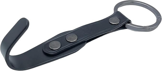 Car Headrest Hanger Hooks 2 Pack Premium Leather Stainless Steel Car Seat Head Rest Storage Organizer Universal for Handbag Purse Vehicle Car Black Leather Black Hook