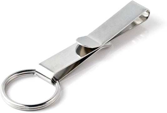 KEY-BAK Key Holder, Belt Clip Key Accessory with Split Ring & Steel Belt Clip, Chrome (0303-131)
