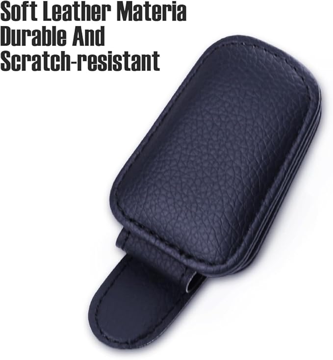 Car Visor Sunglasses Holders,2 Pcs (Black)