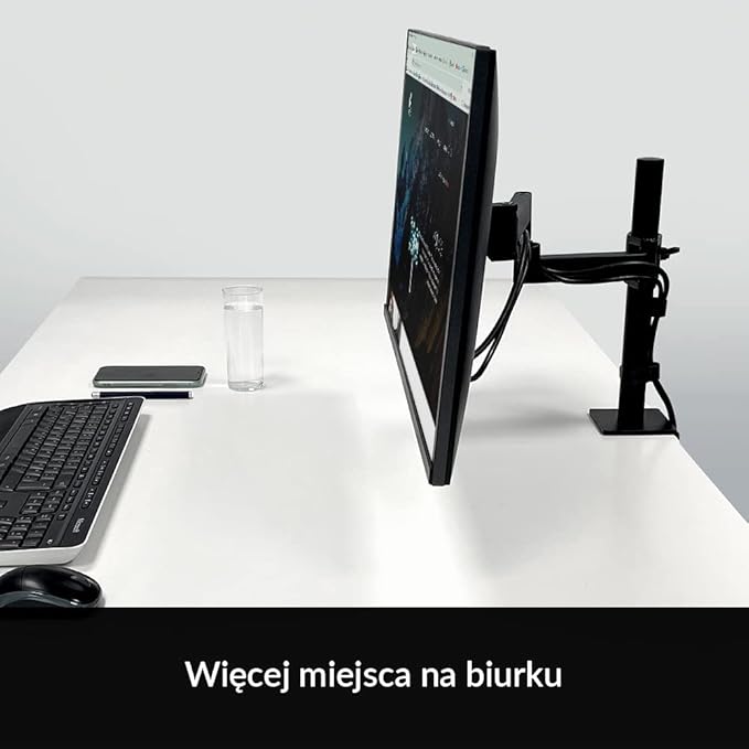 Arctic X1 - Monitor arm for one Monitor, Monitor Stand for up to 40"/43" Ultrawide, up to 10 kg/22 Ibs, Tiltable, Swivelable, Height Adjustable, VESA 75x75/100x100 - Black