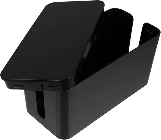 NUOBESTY Cable Management Box for Home Office Compact Cable Organizer Cord Storage Solution Tidy Up Power Strips and Cords