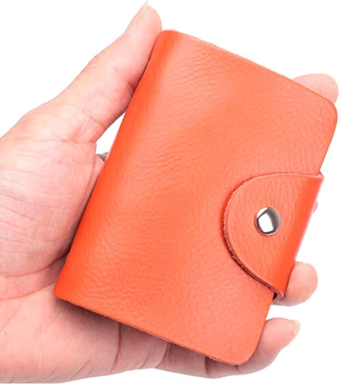 K Y KANGYUN 2 pack Credit Card Holder for Woman kids,Credit Card Organizer Transparent Plastic, Small Credit Card Holder Protector Sleeve- Unisex（Black&Orange）