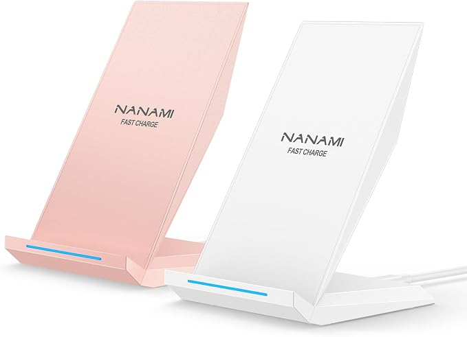 NANAMI Wireless Charger 2 Pack - Fast Wireless Charging Stand for iPhone 17/17 Air/16/16 Plus/16 Pro Max/16 Pro/15/14/13/12, Phone Charger Compatible Samsung Galaxy S26/S25/S24/S23/S22/S21,Pixel 6/5