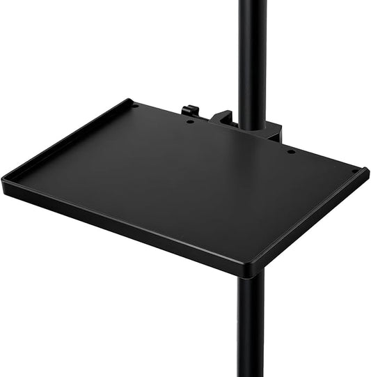 Mic Stand Tray Clamp On Shelf Lash Tray Holder Microphone Stand Trays Pole Mount Shelf Tripod Trays Desk Holders Mic Stands Accessories With 9.44" X 6.88" For Stage, Music Sheet, Live Streaming
