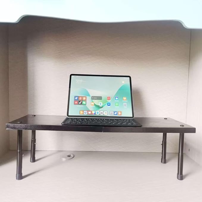 Black desktop monitor stand, comfortable lifting, computer storage, mobile phone, tablet, headphones, gaming, home appliances, office supplies