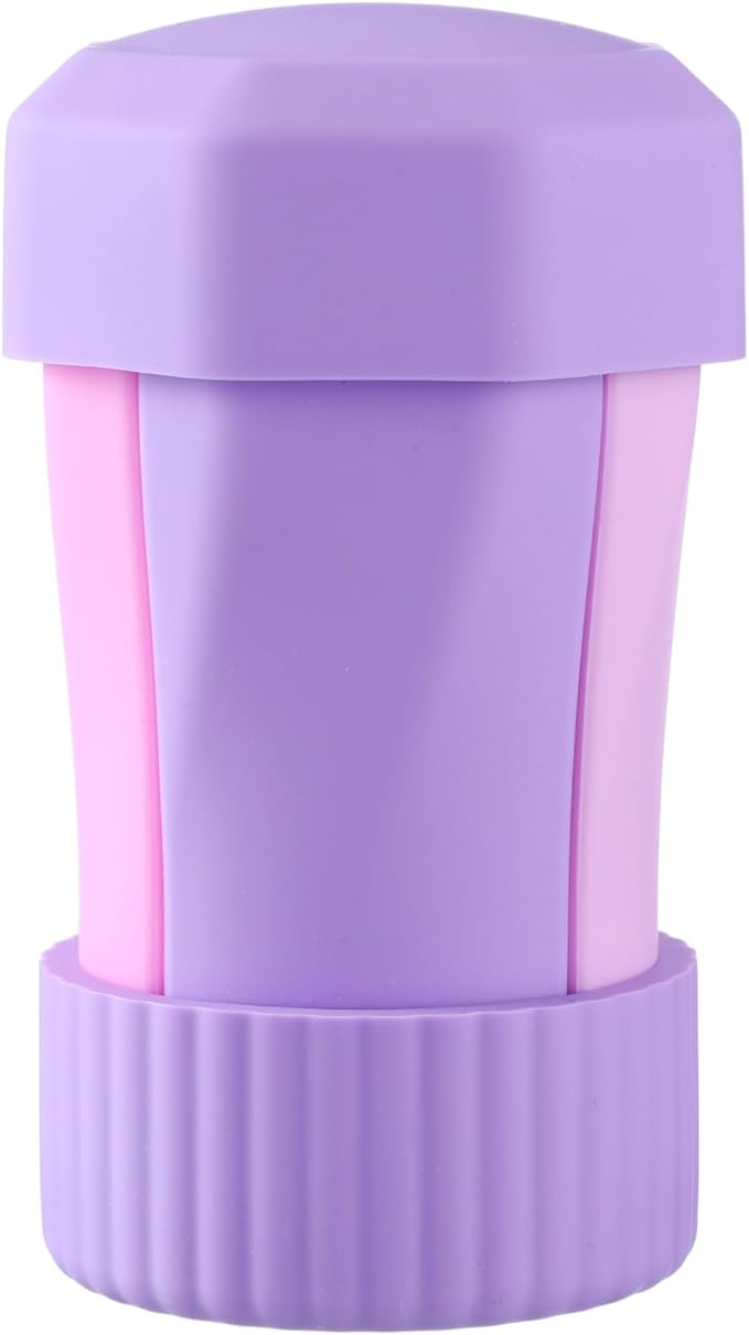 4 in 1 Silicone Travel Bottle for Toiletries, Travel Size Containers Leak Proof Refillable Liquid Squeezable Portable Dispenser Tubs for Shampoo Conditioner Lotion Body Wash(Purple)