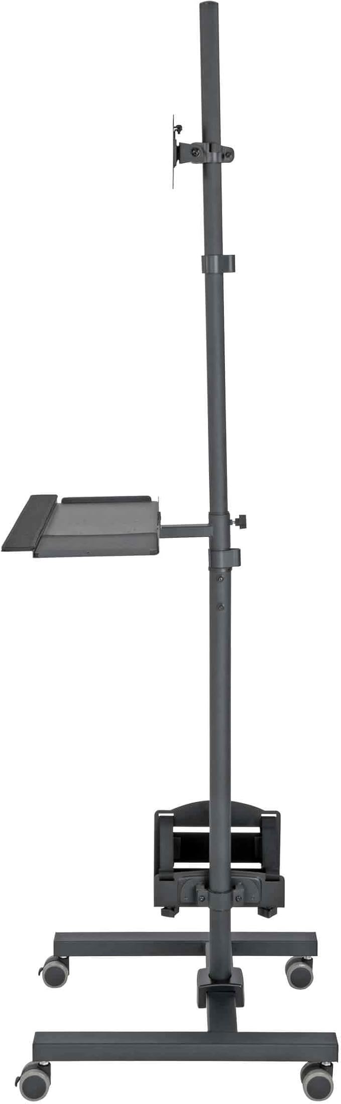 Tripp Lite Mobile Workstation with Monitor Mount for Displays 17??to 32?? Mobile Computer Stand with Monitor Mount/Keyboard Tray/Hand Rest, Black, 5 Year Warranty (DMCS1732S)