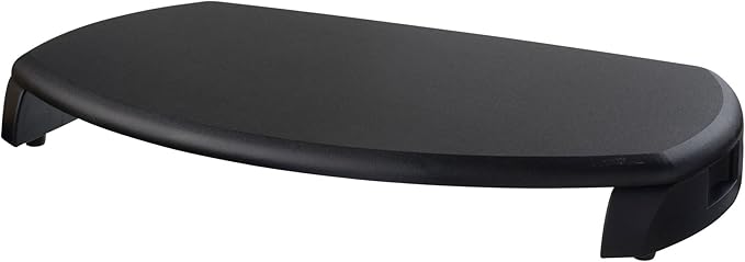 Kantek Desktop Computer Monitor Stand with Keyboard Storage, MDF Wood Top, Holds up to 80 lbs, 23" x 13.25" x 3", Black