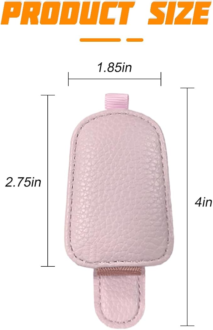 zipelo Sunglasses Holders for Car Sun Visor, 2PCS Magnetic Leather Vehicle Glasses Hanger Clip for Ticket Card, Auto Interior Eyeglass Organizer Accessories, Universal for SUV Sedan Truck (Pink)