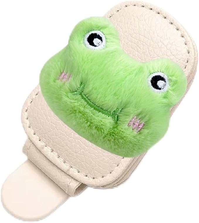 Frog Sunglasses Holder for Car Visor,Magnetic Leather Sunglass Holder,Ticket Card Clip Sunglasses Mount,Cars Visor Accessories Gadgets Frogs Car Decor,Frog Gifts for Women,Men,Mom