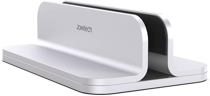 JOKItech Aluminum Laptop Stand, Sturdy and Adjustable, Compatible with Apple MacBook Pro/Air, Mac Mini, iPad Pro, Silver