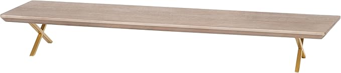 Anji Mountain Monitor Stand - Desktop Organizer & Laptop Riser, Ergonomic Monitor Riser, Space-Saving Monitor Stand for Desk, Durable Construction, Easy Assembly, Ideal for Home & Office,Biscotti