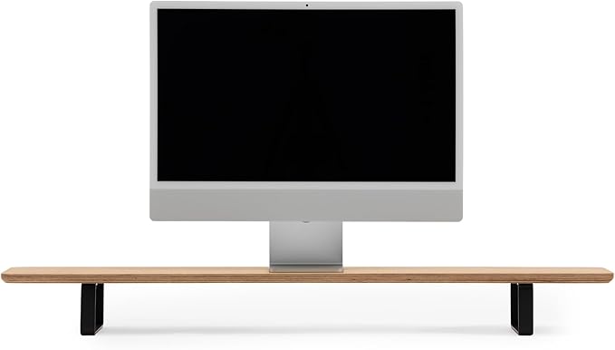 Oakywood Dual Monitor Stand - Handmade in EU - Natural Wood Monitor Stand Riser - Laptop Accessories ??220 lbs (100 kg) Capacity - 41.3"x9" (105x23 cm) ??100% Natural Oak Veneer