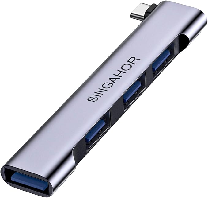 USB C Hub, 4-Port USB Splitter, USB Hub for Laptop with 1 USB 3.0 Port and 3 USB 2.0 Ports for MacBook Air/Pro, iPad Pro, PC and More Type C Device