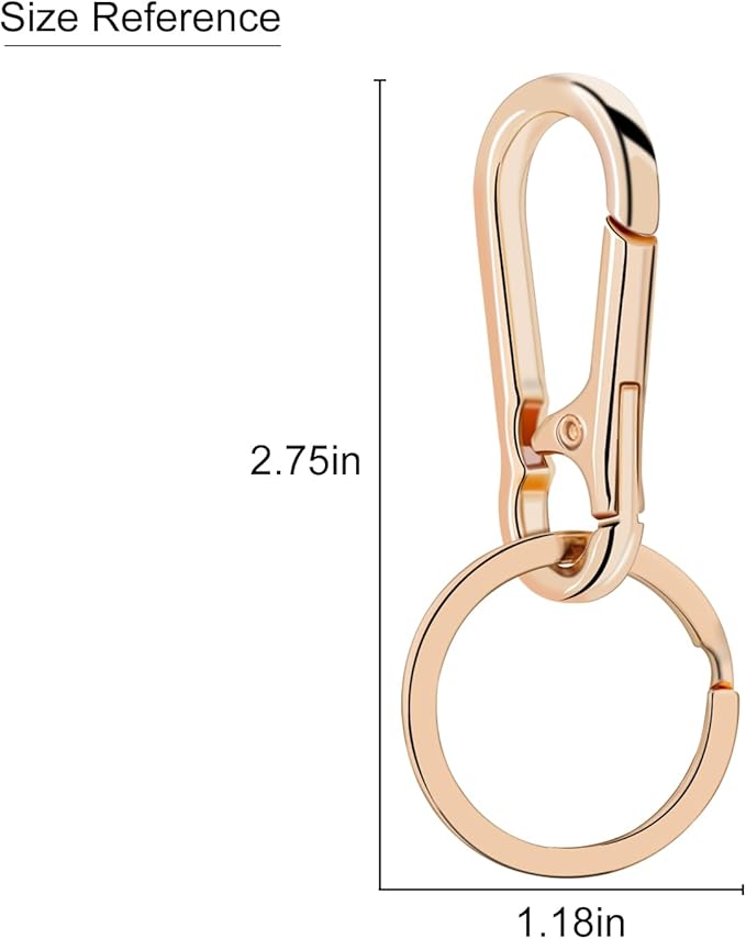Metal Keychains for Women Men, Key Chain Ring Clip Holder Organizer for Home Car, Cut Keyring Accessories