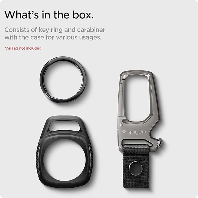 Spigen Life Carabiner Key Ring Clip, Car Keychain Clip, Bottle Opener Key Chain Ring for Men and Women