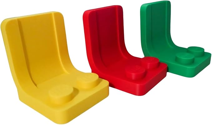 Brick Seat Phone Holder ??Fun Brick-Style Stand for Smartphones & Tablets ??Desk Display Holder for Vertical or Horizontal Viewing ??Colorful Organizer for Office, Gaming, or Kids Rooms (Black)