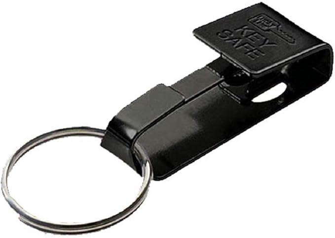Lucky Line Key Safe Belt Key Ring Holder Slip On, 2" Wide Belt, Black Powder Coat - Heavy Duty Belt Key Clip, Key Chain, 5 Pack (477005)