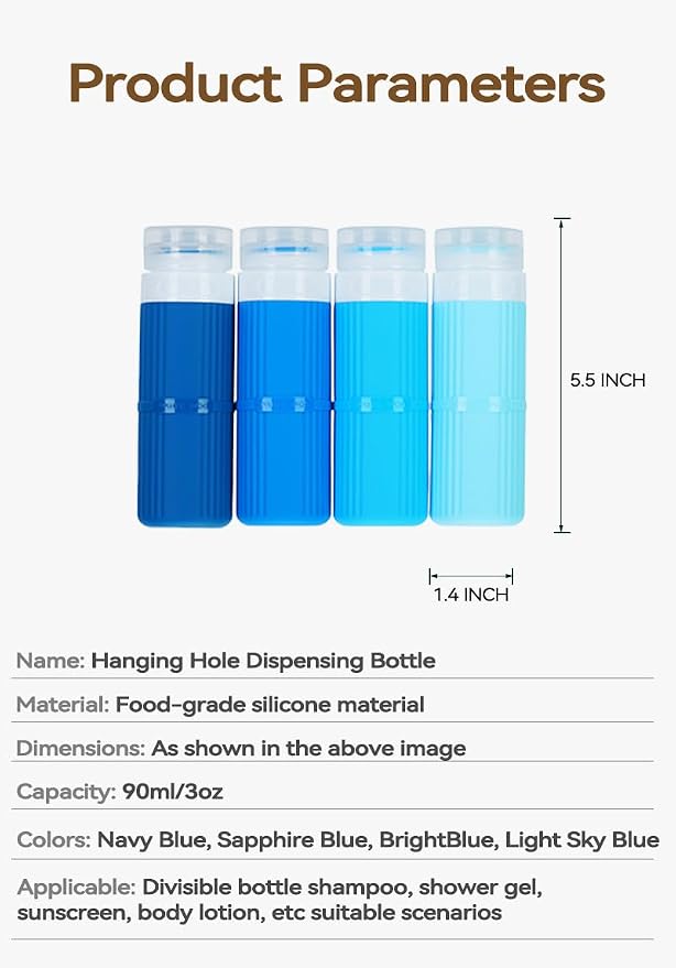 18 packs of toiletries travel bottles, TSA Approval silicone travel containers, leak proof refillable shampoo and conditioner are essential for travel, fitness, business trips, office use(blue)