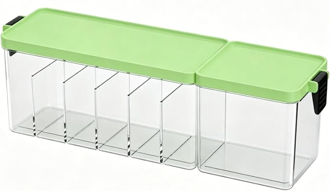 POCREATION Cable Organizer Box, Travel Cord Portable Cord Electronic Accessory Organizer with Multiple Compartments Cover for Chargers Cables USB Driv (Green)
