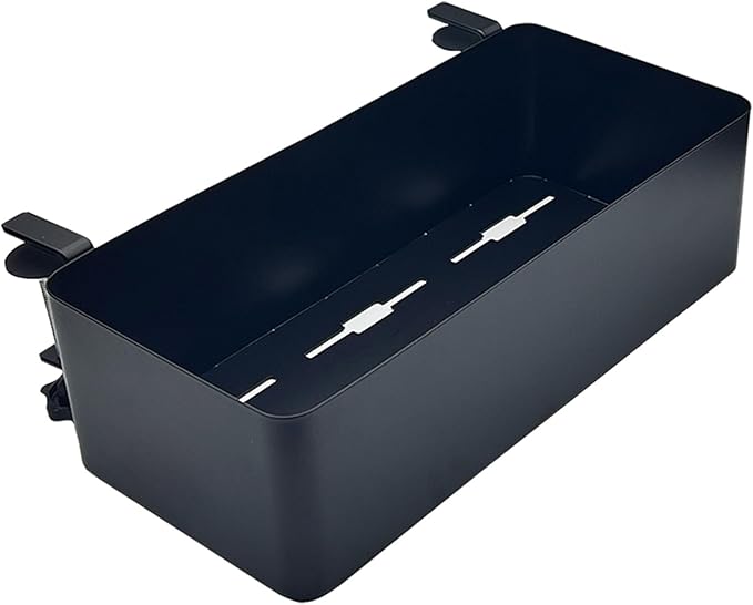 Desk Side Storage Hold Up To 11lbls Hanging Side Of Desk Organizer Clamp On Table Edge To Store Office Accessories, Gaming Devices, Cups For Office, Living Room, Dinning Room (Black)
