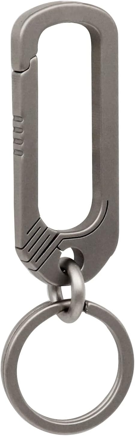 Titanium Key Holder Heavy Duty Quick Release Keychain Clip with Key Ring for Men and Women