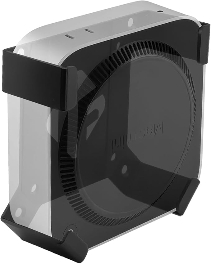 IFCASE Mac mini M4 Pro Mount, Behind Monitor, Under Desk, Wall Mount Stand for Mac mini M4/M4 Pro 2024 Compatible VESA Holder with Anti-Scratch Pad (Black, 2 Pack)