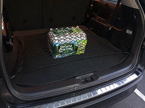 Floor Style Automotive Elastic Trunk Mesh Cargo Net for Toyota Highlander 2001-2019 - Premium Trunk Organizer and Storage - Luggage Net for Crossover- Best Car Organizer for Toyota Highlander