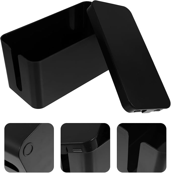 Zerodeko Cable Management Box Cable Organizer Box for Home Cord Storage Power Strip Cord for Desk and Electronics Accessories