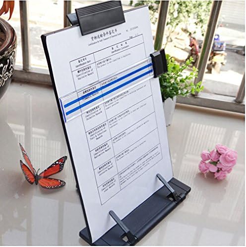 Metal Desktop Document Holder Cookbook Documents Stand and Textbook Holder for Typing Reading with 7 Adjustable Positions