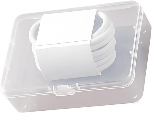 Cable Organizer Box for Charging Cords, Desk Wire Management Holder with Adjustable Dividers, Lightweight Charging Cable Storage Case for Home