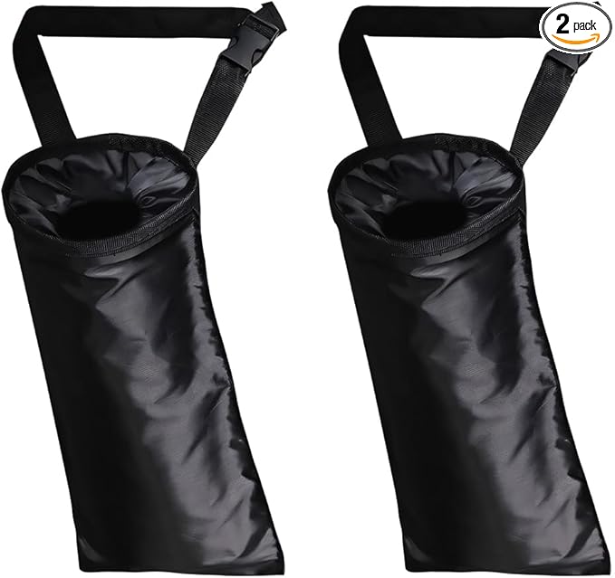 ZIMISI Car Trash Bag, Hanging Car Garbage Can with Elastic Opening, Portable Waterproof Collapsible Trash Can for Back Seat, Automotive Storage Organizer for Home, Outdoor (2PCS)