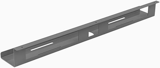 Desky Mini Cable Tray – Under Desk Wire Organizer with Mounting Screws, Compact Metal Cable Management Tray for Office Desks – Grey