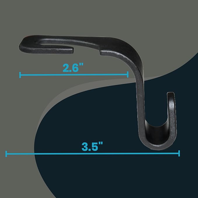 Universal Car Seat Headrest Hooks - 4-Pack, Black S-Type Hangers for Handbags, Purses, Coats - Storage Organizer for All Vehicles