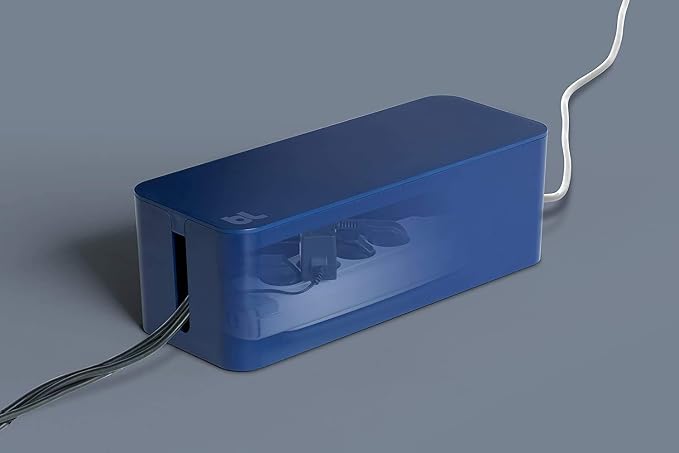 Bluelounge CableBox Cable and Cord Management System - (Moonlight Blue) - Pack of 2