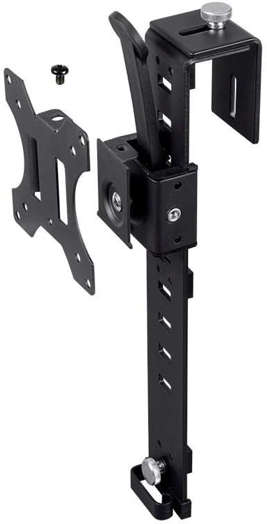 Monoprice Cubicle Flat Panel Monitor Mount - 10 Easy Height Adjustments, Up to 17.6lbs, Black - Workstream Collection