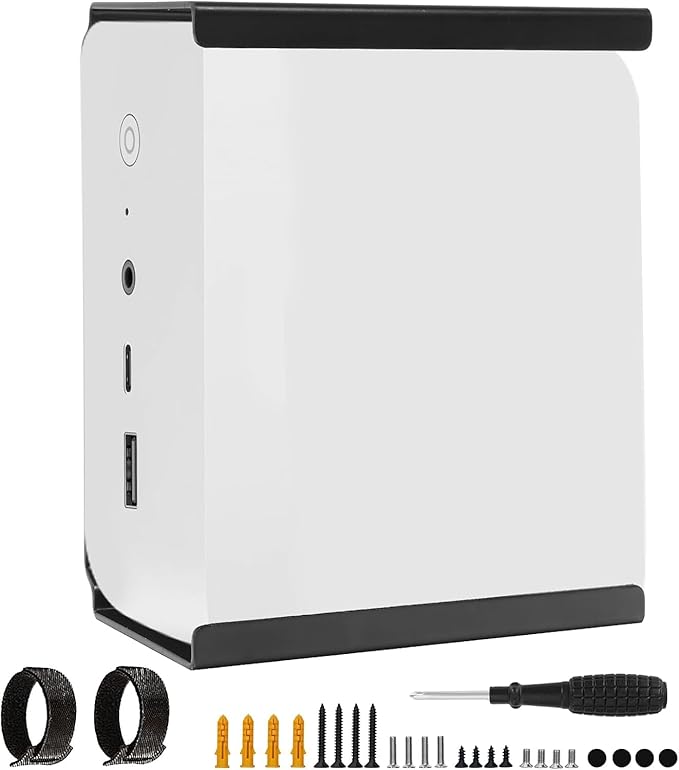 Metal Mini PC Mount Compatible with Beelink SER8, SER6, SER9, SER9 Pro, EQi12, EQR6, Beelink Mini PC Vesa Mount, Wall Mount Under Desk Mount, Only for SER8, SER6, SER9, SER9 Pro, EQi12, EQR6