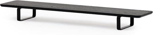 Oakywood Dual Monitor Stand - Handmade in EU - Natural Wood Monitor Stand Riser - Laptop Accessories ??220 lbs (100 kg) Capacity - 41.3"x9" (105x23 cm) ??100% Natural Black Stained Oak