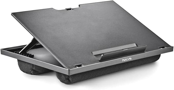 NGS LAPNEST - Multifunctional and Ergonomic Laptop Stand for Laptops up to 15.6 Inches with Padded Base, Adjustable with 8 Levels of Height