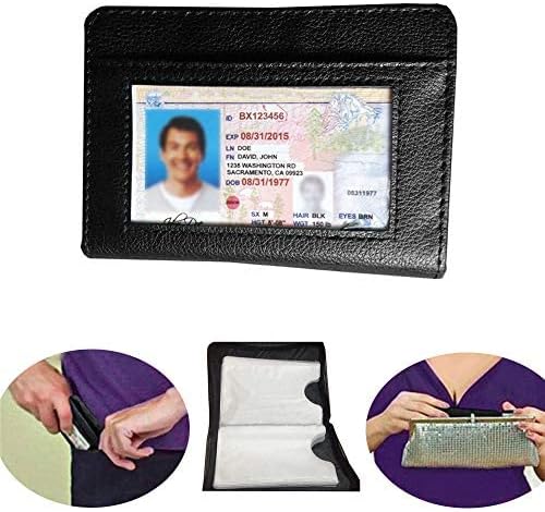 Men's Zipper Wallet with 36 Card Slots - RFID Blocking Genuine Leather Credit Card Holder, Slim Pocket Organizer with ID Window, Secure Lock Wallet for Men & Women