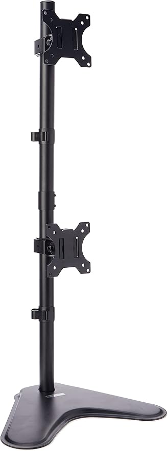 Fellowes 8044001 Professional Series Free-Standing Stacked Monitor Mount, Adjustable Computer Monitor Stand for 2 Monitors with Dual Monitor Arms, 32 Inch Monitor Capacity